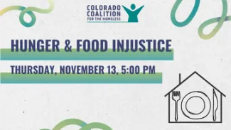 Hunger & Food Injustice image w/ title